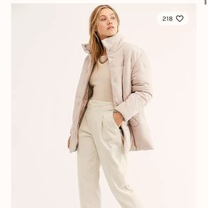 NWT Free People Suede Puffer Jacket